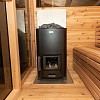 Narvi 14 NC Black Wood Burning Heater-Chimney out Top