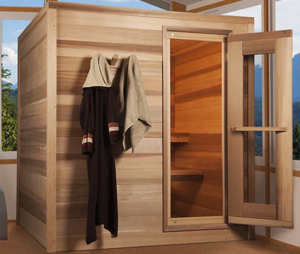 Pre Fab Cabin Sauna Kits Indoor Red Cedar Home Saunas