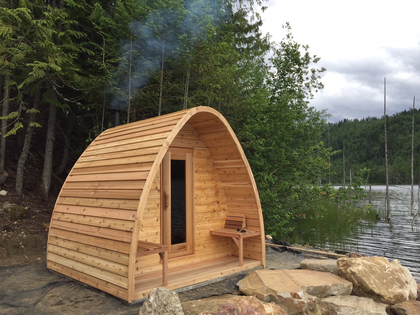 Outdoor POD Sauna | Raindrop Sauna Kit | Cedar Saunas