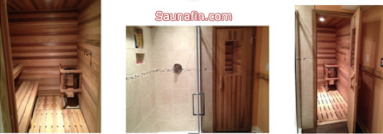 cedar home sauna with electric sauna heater